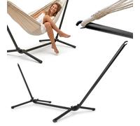 Hypermotion support hamac acier noir 295x100x96 cm charge 110 kg jardin