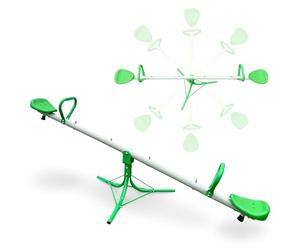 HyperMotion Swing HYP11 Balançoire 2 en 1 pour Enfants - Balançoire Jardin 2 Places avec Rotation 360° - Structure Acier Stable pour ExtéRieur - Enfants 3+ Ans