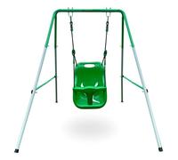 HyperMotion Balançoire pour bébé (à partir de 6 Mois) et Tout-Petits (jusqu'à 25 kg) avec Ceinture de sécurité, balançoire pour Usage intérieur et extérieur, Hauteur réglable, Vert