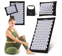 Hypermotion Tapis Acupression ECO, Tapis Champ de Fleurs 3-en-1 en Lin, Fibre de Coco et Sarrasin - Soulage Mal de Dos, Nuque et Tensions Musculaires - Naturel et Respirant - 7 182 Points de Pression