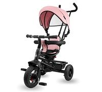HyperMotion Tricycle évolutif TOBI FREY – 1–4 ans, pliable, poussoir, siège réversible – Rose