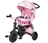HyperMotion Tricycle évolutif Tobi Velar – 1 à 5 ans – Siège pivotant – Habillage pluie – Rose