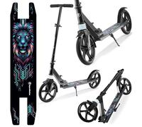 Hypermotion Trottinette Enfant 6 Ans et Adulte Pliable jusqu'à 100 kg - Trotinette Adolescent - Guidon Réglable 85-95 cm, Douilles de Roulement en Acier au Carbone, Roues de 200 mm