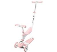 HyperMotion Trottinette Évolutive Modulable pour Enfant de 1 à 5 ans 5 en 1 Vélo Poussoir Repose-pieds Selle Volant Réglable - Rose Rose G