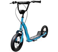 HyperMotion Trottinette pour Enfants + 8 Ans (Charge Max 50 Kg) - Trottinette de Ville pour Filles et Garçons Freins à Deux Mains - Roues Gonflables 30 cm Cadre en Acier Robuste - Cerise