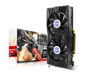 HyperRender RX 580 Carte graphique 8 Go 2048SP GDDR5 256 bits 3 x DP 1 x HDMI PCI Express 3.0 avec arrêt du ventilateur pour ordinateur de bureau GPU pour PC de jeu