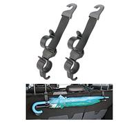 Hypersonic Lot de 2 crochets pour appuie-tête de voiture pour sac à main ou parapluie Noir