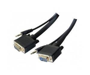 Hypertec 137222-HY câble vidéo et adaptateur 5 m VGA (D-Sub) + 3,5 mm Noir