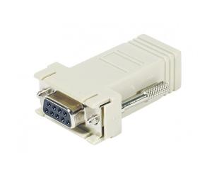 Hypertec 250410-HY changeur de genre de câble DB-9 RJ-45 Blanc