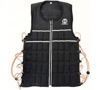 HYPERWEAR Hyper Vest ELITE Gilet lesté en tissu Cordura extensible et réglable avec fermeture Éclair et lests en acier fin pour course à pied, force, endurance et marche, taille M 4,5 kg