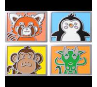 HyperX 85U21AA : Kit de 4 badges magnétiques multicolores pour claviers HyperX - Dimensions 20.1x1.2x14.9mm, guide de démarrage rapide inclus