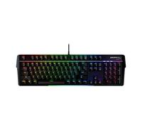 HyperX Alloy MKW100 - Clavier de jeu mécanique, éclairage dynamique RGB, mémoire intégrée pour sauvegarder les profils d’éclairage, interrupteurs mécaniques anti-poussière, cadre en aluminium brossé