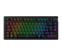 HyperX Alloy Rise 75 Wireless - Clavier de Jeu mécanique 75% remplaçable à Chaud, PC, rétroéclairage jusqu'à 80 Heures, Double sans Fil 2,4 GHz et Bluetooth