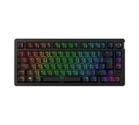 HyperX Alloy Rise - Clavier - 1000 Hz polling rate, 100% anti-ghosting, 80 million keypresses - 75% - rétroéclairé - sans fil - 2.4 GHz, Bluetooth, USB-C - US - commutateur : HyperX Linear - noir G
