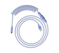 HyperX Câble spiralé - Câble spiralé durable, design élégant, connecteur aviateur 5 broches, USB-C vers USB-A - Violet clair