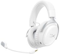 HyperX Cloud III S, Casque Gaming sans Fil, Bluetooth/2,4 GHz, PC/PS5/Xbox, jusqu'à 200h de Batterie, transducteurs 53 mm, DTS, Micro 10 mm, Blanc