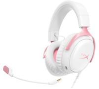 HyperX Casque gaming Cloud III – DTS Headphone:X, micro 10 mm antibruit, 53 mm – Blanc/Rose