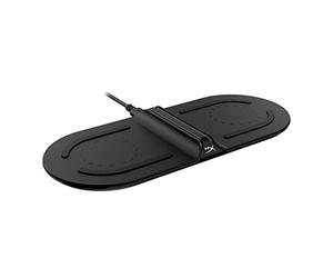 HyperX ChargePlay Base - Chargeur sans Fil certifié Qi, Double Pad, Charge jusqu'à Deux appareils, Charge jusqu'à 10 W, indicateur de Batterie, Compatible avec Les appareils compatibles Qi (Prise