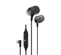 HyperX Cloud Earbuds III S Écouteurs avec câble USB multiplateforme, Son Surround, Coussinets 4 Tailles, Microphone avec Annulation de Bruit, Couleur Noire
