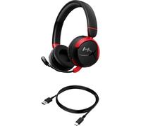 HyperX Cloud Mini - Micro-casque - sur-oreille - Bluetooth - sans fil, filaire - Suppresseur de bruit actif - jack 3,5mm - noir