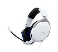 HyperX Cloud Stinger 2 Core pour PlayStation, Casque gaming filaire PS5/PS4, Haut parleurs 40 mm, Micro antibruit avec mute par pivotement, Commandes audio sur casque, Léger, Blanc