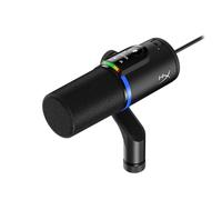 HyperX FlipCast, Micro XLR/USB Cardioïde pour Gaming, Streaming, Podcast, Compatible avec PC et Mac, Contrôle du Volume, Bouton Muet, Plug & Play, Haute qualité, Voix Claire, réduction du Bruit, Noir