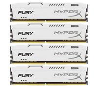 HyperX - HX426C16FW2K4/32 - FURY DDR4 32Go (Kit 4x8Go), 2666MHz CL16 DIMM XMP - Blanc