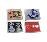 HyperX Lot de Badges magnétiques interchangeables, compatibles avec Alliage, matériau émaillé Dur, Personnalisation du Clavier, 8 Bits