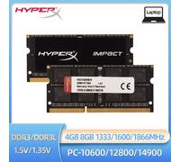 HyperX ordinateur portable Ram DDR3L DDR3 8GB 4GB 1333Mhz 1600Mhz 1866Mhz SODIMM PC3-12800 PC3-14900 ordinateur portable Ram DDR3 double canal
