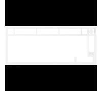 HyperX Plaque Supérieure Alloy Rise 75 - Blanc, Cadre de clavier compatible HyperX, Dimensions 330.8 x 142.2 x 150 mm, Référence 85U14AA