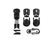 HyperX Pulsefire Saga Pro - Souris - ergonomique - optique - 6 boutons - sans fil, filaire - 2.4 GHz, Bluetooth 5.0, USB - noir