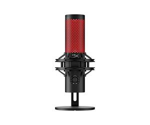 HyperX QuadCast 2, Microphone USB à condensateur pour Gaming/Streaming/Podcast, 4 directivités, Commandes intégrées, éclairage LED, Support Anti Choc Amovible, PC/Mac/PS5/PS4, USB-C, Noir