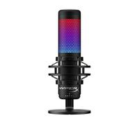 HyperX Microphone QuadCast S – Micro USB, condensateur RGB, PC/PS4/Mac, support anti‑vibrations