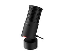 HyperX SoloCast 2, Microphone USB à condensateur pour Gaming/Streaming/Podcast, cardioïde, 24 bits/96 kHz, Filtre Anti Pop intégré, Suspension Antichoc Interne, Tap to Mute, Pied inclinable, PC, Noir