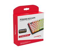 HyperX Touches HyperX - Jeu complet - PBT - {Blanc} - Disposition Anglais américain - 104 touches, Rétroéclairage, Profil OEM