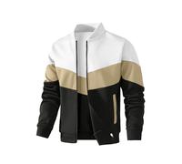 HYPESTFIT Bomber Homme Léger - Blouson Décontracté à Col Montant, Manches et Ourlet Côtelés, Veste Légère Printemps/Automne pour Toutes Occasions