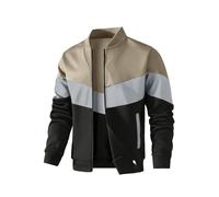 HYPESTFIT Bomber Homme Léger - Blouson Décontracté à Col Montant, Manches et Ourlet Côtelés, Veste Légère Printemps/Automne pour Toutes Occasions