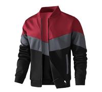 HYPESTFIT Bomber Homme Léger - Blouson Décontracté à Col Montant, Manches et Ourlet Côtelés, Veste Légère Printemps/Automne pour Toutes Occasions