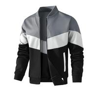 HYPESTFIT Bomber Homme Léger - Blouson Décontracté à Col Montant, Manches et Ourlet Côtelés, Veste Légère Printemps/Automne pour Toutes Occasions