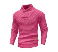 HYPESTFIT Pull d'hiver pour Homme,Motif Columbia, mélange Cachemire et Laine, Chaud et Confortable, col Montant, Manches Longues, Tailles S à 5XL