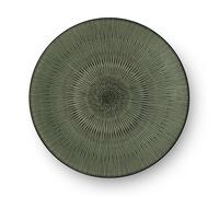 Hypnose - lot de 6 Assiettes plates 27 cm - Khaki et Noir- MEDARD DE NOBLAT