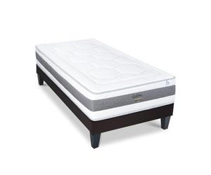 HYPSOM | Ensemble Sublime 90x200 cm | Matelas Mémoire de Forme + Sommier Bois