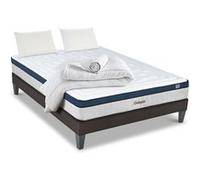 HYPSOM - Pack Prêt à dormir MONTESQUIEU 140x190 cm - Matelas Ressorts ensachés + Sommier + Accessoires G