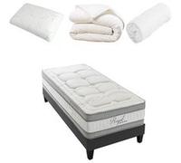 - Pack Prêt à dormir ROYAL 5* 90x190 cm - Matelas Mémoire de forme + Sommier + Accessoires