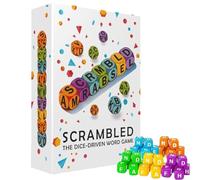 HYPYXUS Jeu de Mots de dés brouillés pour 1 à 5 Joueurs, dés d'entraînement cérébral Rapide, 60 dés Amusants pour la Famille, orthographe des Lettres, Jeux de fête, vocabulaire et réflexion (1Set)