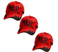 HYPYXUS Red Friday Remember Everyone Casquette de Baseball déployée pour Homme (3pcs)