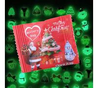 HYPYXUS Sacs décoratifs de Noël en résine Qui Brillent dans Le Noir, Mini modèles en résine d'animaux Qui Brillent dans Le Noir, Sac Aveugle Lumineux mystère de Noël, Figurines d'animaux (150Pcs)