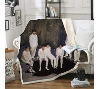 HYQDD Plaid Couverture Polaire 3DCarte BTS De L'âme-150x200cm Couverture de Lit Réversible Double Face Douce et Chaude Plaid Jeté de Canapé Flanelle Couverture bébé, Bureau Sieste Couverture