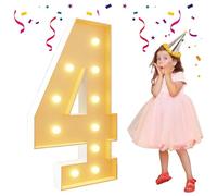 HYQFSAD Chiffres lumineux géants de 0 à 9 - 1,2 m - Chiffres lumineux en mosaïque pour décoration de fête d'anniversaire de mariage