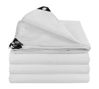 HYQOUKLR Bâche de camping résistante aux intempéries extra résistante aux intempéries - Toile épaisse - Tente blanche avec œillets renforcés (1 x 1 m)